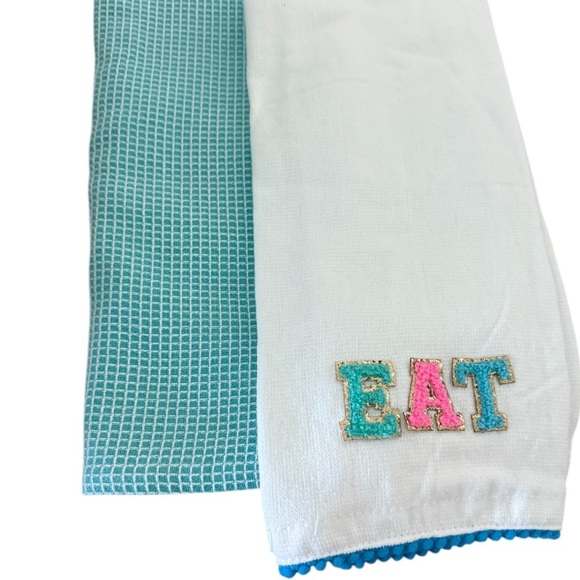 Colorful Kitchen Towel with 'EAT'‎ Embroidery - Picture 2 of 4